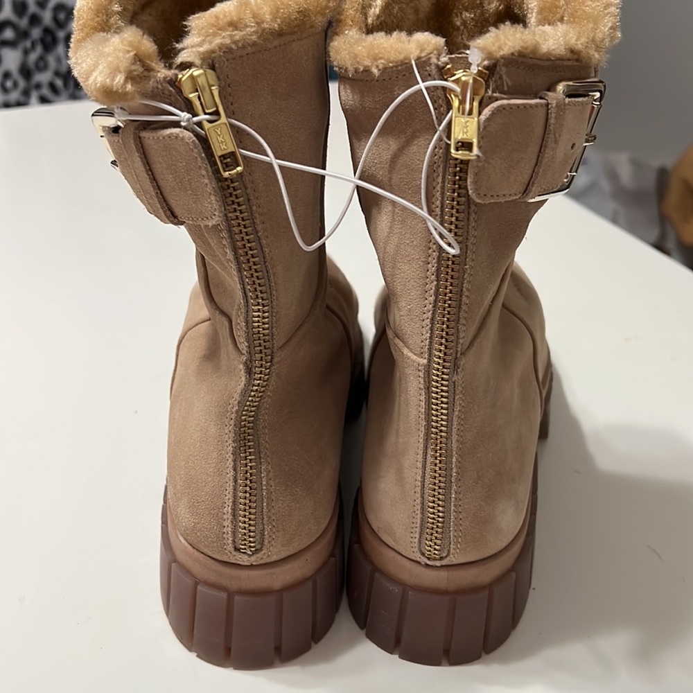 New! Free People Fable Platform Suede Quilted Fur Lined Lug Sole Boots S… - Picture 9 of 13